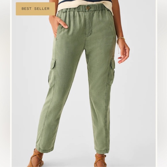 Faherty Arlie Day Cargo Pant In Sea Spray Size XS NWT - Picture 1 of 7